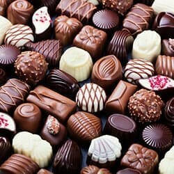 Mixed box of chocolates.